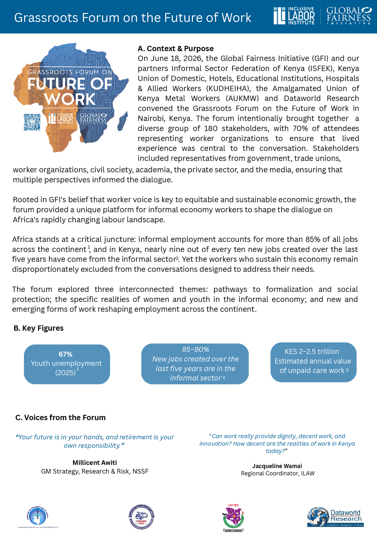 Factsheet: Grassroots Forum on the Future of Work