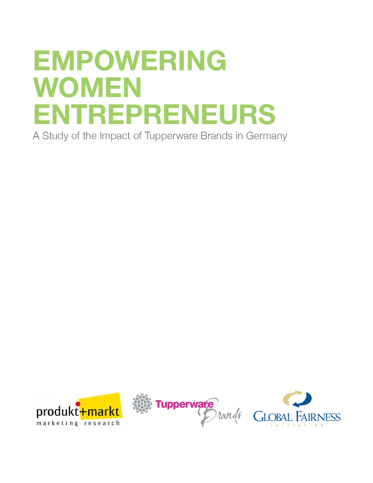GFI Study: Empowering Women Entrepreneurs: A Study of the Impact of Tupperware Brands in Germany